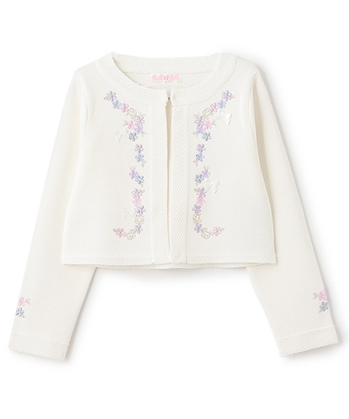 花刺しゅう ニットボレロ（スーツジャケット）｜mezzo piano