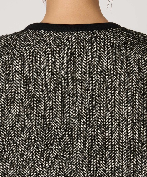 BARNYARDSTORM（バンヤードストーム）の「BARNYARDSTORM / ヘリンボーン中綿ジャケット（ノーカラーコート・レディース・ブラック・S/M）」の20枚目の写真