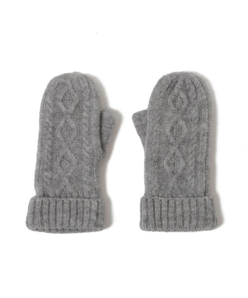 WEGO（ウィゴー）の「WEGO/ケーブルミトングローブ（手袋・レディース・ホワイト/レッド/グレー/ライトピンク・FREE）」の13枚目の写真