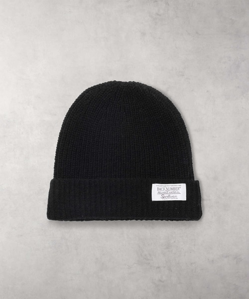 BACK NUMBER(バックナンバー)の「【BACK NUMBER】ブリティッシュウール混ニットワッチ(ニットキャップ/ビーニー・メンズ・ブラック/ネイビー/オフホワイト・フリー)」の3枚目の写真