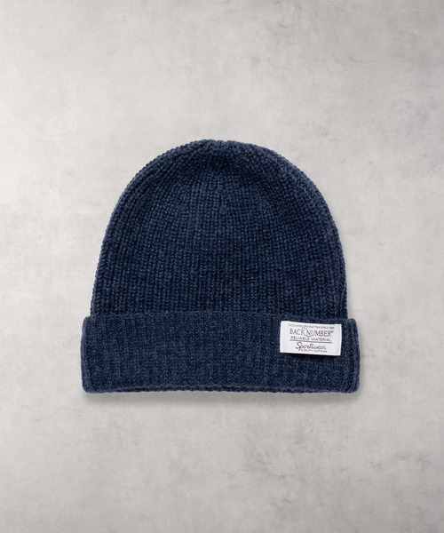 BACK NUMBER(バックナンバー)の「【BACK NUMBER】ブリティッシュウール混ニットワッチ(ニットキャップ/ビーニー・メンズ・ブラック/ネイビー/オフホワイト・フリー)」の4枚目の写真