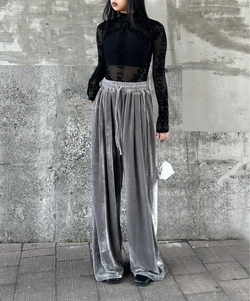 LVEU.】レースデザインボディスーツ / トップス カットソー ストレッチ