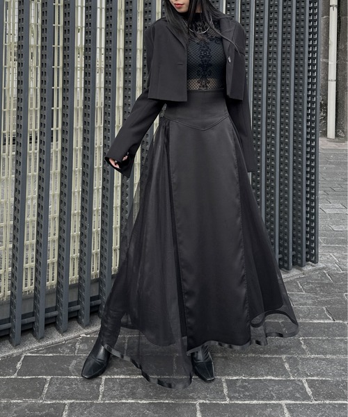 LVEU.】レースデザインボディスーツ / トップス カットソー ストレッチ