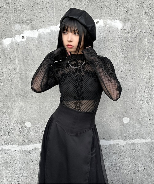 セール】【LVEU.】レースデザインボディスーツ / トップス カットソー