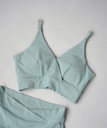 EMILY WEEK（エミリーウィーク）の「【for MOM】オーガニックコットン混 マタニティカシュクールブラ（グリーン）（ブラジャー）」