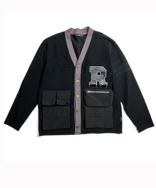 roarguns(ロアーガンズ)の「COLLAGE LOGO RETARD CARDIGAN(カーディガン/ボレロ・メンズ・イエロー/ブラック・2/3/1)」の1枚目の写真