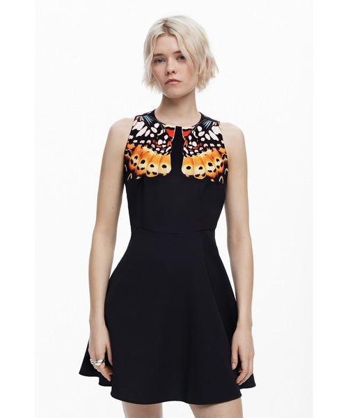 デシグアル（Desigual）/FLYLACROIX ノースリーブワンピース セール】FLYLACROIX ワンピースノースリーブ ブラック（ワンピース