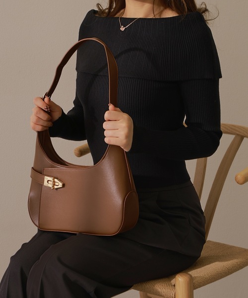 Lace Ladies(レースレディース)の「レザー ベルト付き ワンショルダー ラウンド バッグ(ショルダーバッグ・レディース・ブラウン/ブラック/アイボリー・FREE)」の17枚目の写真