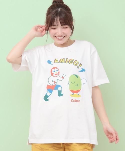 チチカカ（チチカカ）の「「カルビー」コラボレーション第2弾Tシャツ【ユニセックス】（Tシャツ/カットソー・レディース・グリーン/イエロー・FREE）」の2枚目の写真