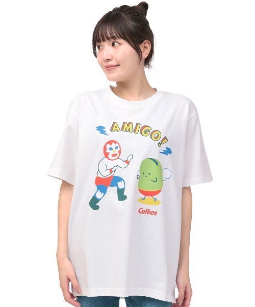 チチカカ（チチカカ）の「「カルビー」コラボレーション第2弾Tシャツ【ユニセックス】（Tシャツ/カットソー・レディース・グリーン/イエロー・FREE）」の6枚目の写真