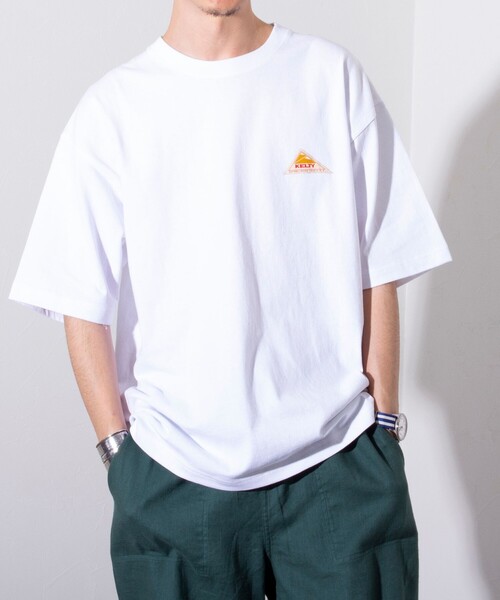 KELTY(ケルティ)の「【KELTY×GLOSTER】別注 ケルティワンポイントワッペン バックプリントTシャツ(Tシャツ/カットソー・メンズ・ホワイト/チャコールグレー/アッシュグレー/ブラック/ブルー・S/M/L)」の9枚目の写真