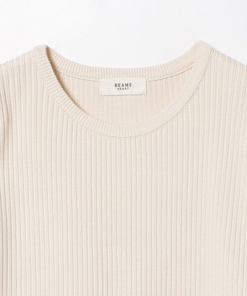 BEAMS HEART(ビームスハート)の「アシメ ドッキングニット プルオーバー(手洗い可能)(Tシャツ/カットソー・レディース・ブラック/ホワイト系その他5/ライトグレー・FREE)」の5枚目の写真