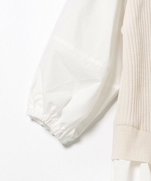 BEAMS HEART(ビームスハート)の「アシメ ドッキングニット プルオーバー(手洗い可能)(Tシャツ/カットソー・レディース・ブラック/ホワイト系その他5/ライトグレー・FREE)」の6枚目の写真