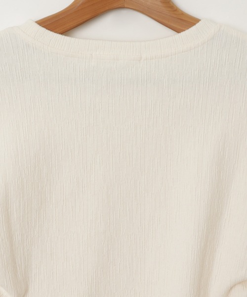 Freesia by andme（フリージアバイアンドミー）の「サイドギャザードロストリボン半袖トップス（Tシャツ/カットソー・レディース・ブラック/ピンク/キナリ・FREE）」の17枚目の写真