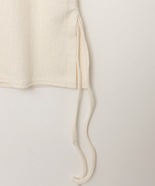Freesia by andme（フリージアバイアンドミー）の「サイドギャザードロストリボン半袖トップス（Tシャツ/カットソー・レディース・ブラック/ピンク/キナリ・FREE）」の21枚目の写真