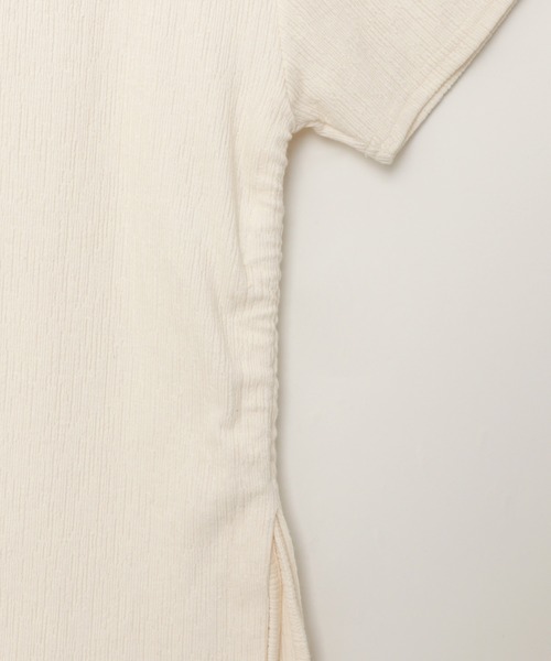 Freesia by andme（フリージアバイアンドミー）の「サイドギャザードロストリボン半袖トップス（Tシャツ/カットソー・レディース・ブラック/ピンク/キナリ・FREE）」の19枚目の写真