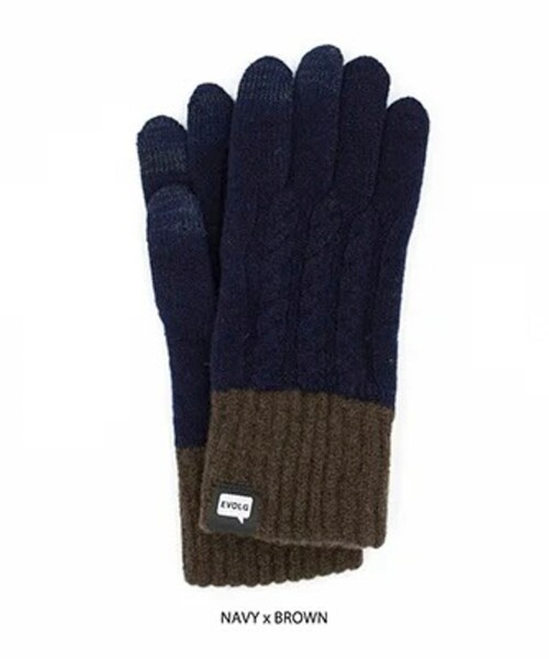 EVOLG(エヴォログ)の「【EVOLG/エヴォログ】LET2517 MINOS ニットグローブ 手袋(手袋・メンズ・ブラック/ネイビー/グレー/アイボリー・FREE)」の4枚目の写真
