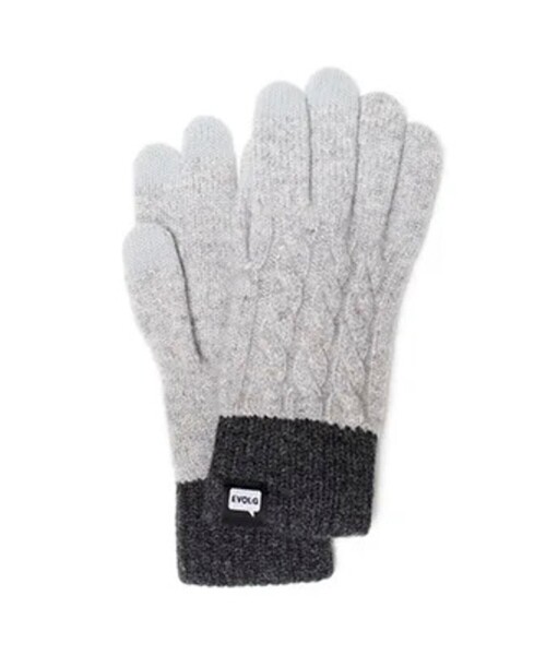 EVOLG(エヴォログ)の「【EVOLG/エヴォログ】LET2517 MINOS ニットグローブ 手袋(手袋・メンズ・ブラック/ネイビー/グレー/アイボリー・FREE)」の1枚目の写真