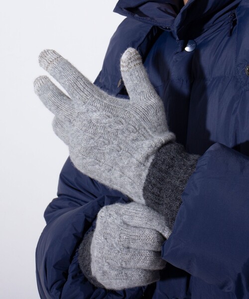 EVOLG(エヴォログ)の「【EVOLG/エヴォログ】LET2517 MINOS ニットグローブ 手袋(手袋・メンズ・ブラック/ネイビー/グレー/アイボリー・FREE)」の5枚目の写真