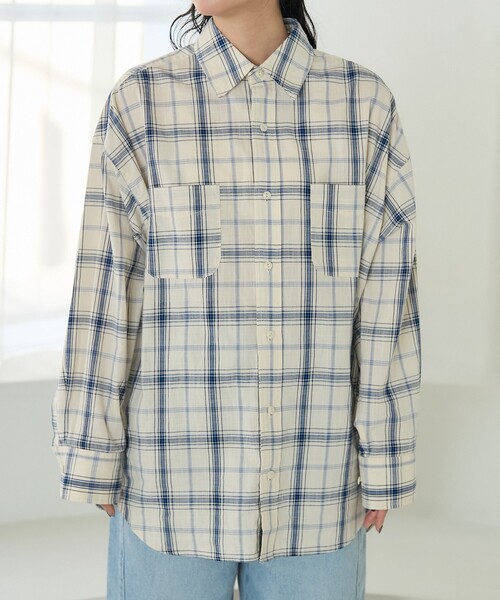 yoli カシュクールブラウス　ブルーチェック セール】スプリング チェック カシュクールブラウス/チェック