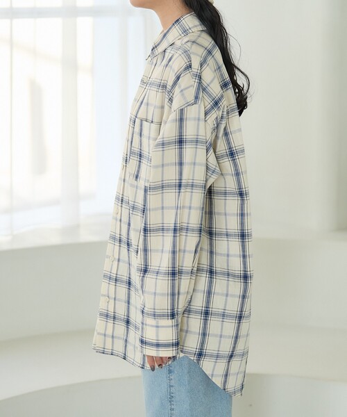 セール】スプリング チェック カシュクールブラウス/チェックシャツ