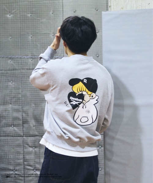 kaoyorinakami(カオヨリナカミ)の「Reebok boy sweat / リーボックボーイスウェット(スウェット・メンズ・グレー/ブラック・SMALL/LARGE/MEDIUM)」の12枚目の写真