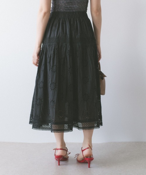 ECREL（エクレール）の「レースティアードスカート（スカート・レディース・ホワイト/ブラック・FREE）」の14枚目の写真