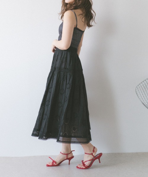 ECREL（エクレール）の「レースティアードスカート（スカート・レディース・ホワイト/ブラック・FREE）」の15枚目の写真