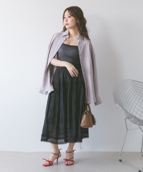 ECREL（エクレール）の「レースティアードスカート（スカート・レディース・ホワイト/ブラック・FREE）」の4枚目の写真