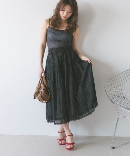 ECREL（エクレール）の「レースティアードスカート（スカート・レディース・ホワイト/ブラック・FREE）」の12枚目の写真