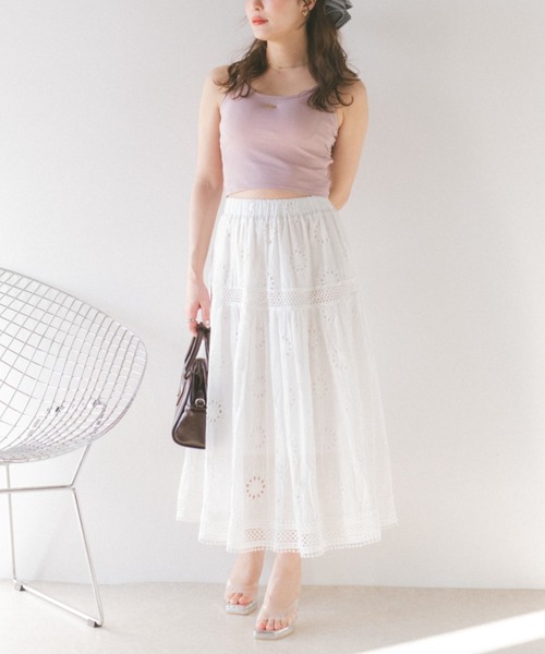 ECREL（エクレール）の「レースティアードスカート（スカート・レディース・ホワイト/ブラック・FREE）」の18枚目の写真