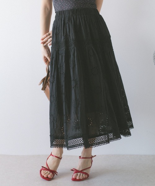ECREL（エクレール）の「レースティアードスカート（スカート・レディース・ホワイト/ブラック・FREE）」の21枚目の写真