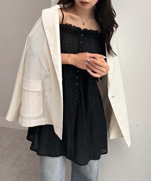 solleim(ソルレム)の「オフショルシアーチェックブラウス(シャツ/ブラウス・レディース・ブラック/オフホワイト・M/L)」の20枚目の写真