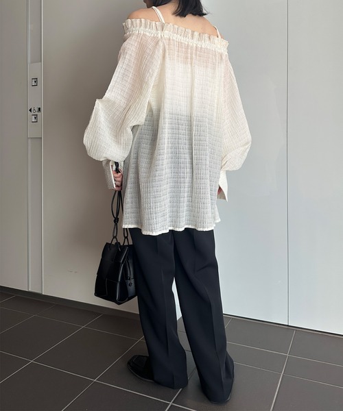 solleim（ソルレム）の「オフショルシアーチェックブラウス（シャツ/ブラウス・レディース・ブラック/オフホワイト・M/L）」の10枚目の写真