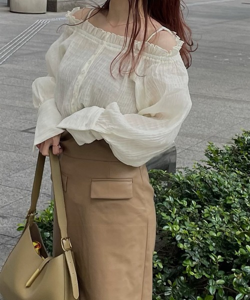 solleim（ソルレム）の「オフショルシアーチェックブラウス（シャツ/ブラウス・レディース・ブラック/オフホワイト・M/L）」の18枚目の写真