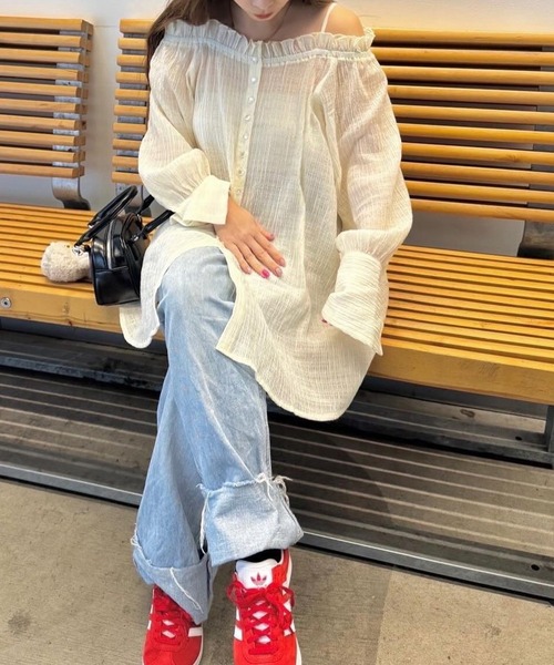 solleim（ソルレム）の「オフショルシアーチェックブラウス（シャツ/ブラウス・レディース・ブラック/オフホワイト・M/L）」の19枚目の写真