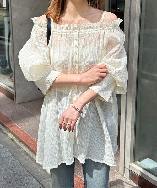 solleim(ソルレム)の「オフショルシアーチェックブラウス(シャツ/ブラウス・レディース・ブラック/オフホワイト・M/L)」の17枚目の写真