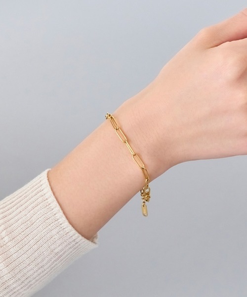 Phoebe（フィービィー）の「<限定ペア商品>【金属アレルギー対応】チャンキーミックスペアチェーンブレスレット/サージカルステンレス/BOX付き/シンプルチェーン（ブレスレット・レディース・イエローゴールド/シルバー/シルバー×ゴールド・FREE）」の5枚目の写真