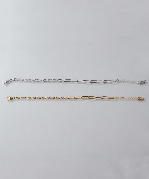 Phoebe（フィービィー）の「<限定ペア商品>【金属アレルギー対応】チャンキーミックスペアチェーンブレスレット/サージカルステンレス/BOX付き/シンプルチェーン（ブレスレット・レディース・イエローゴールド/シルバー/シルバー×ゴールド・FREE）」の11枚目の写真