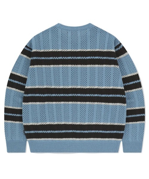 MAHAGRID(マハグリッド)の「『mahagrid/マハグリッド』 MESH STRIPE KNIT/メッシュボーダーニット(ニット/セーター・レディース・ブルー/ブラック/カーキ・M/L)」の21枚目の写真