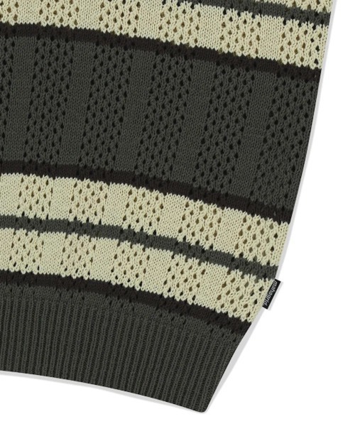 MAHAGRID(マハグリッド)の「『mahagrid/マハグリッド』 MESH STRIPE KNIT/メッシュボーダーニット(ニット/セーター・レディース・ブルー/ブラック/カーキ・M/L)」の20枚目の写真
