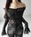 me+em selecti~[ZNgj́uy Qcolor ^QWAY ztg{ItVX[XgbvX ^ front ribbon off-shoulder slim lace topsȋgbvXjvbubN
