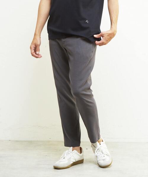 MEN'S MELROSE（メンズメルローズ）の「《WEB限定》【全6サイズ×7色展開】ハイストレッチアンクルテーパードパンツ（チノパンツ・メンズ・ブラック/ブルー/グレー/ホワイト/ネイビー/ベージュ/チャコールグレー・2/3/4/5/6/7）」の3枚目の写真