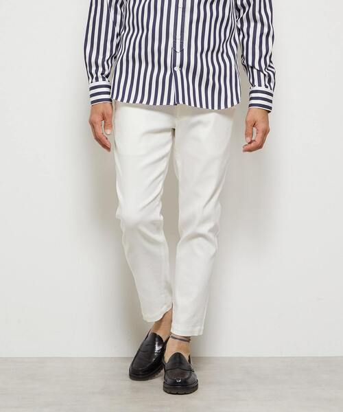 MEN'S MELROSE（メンズメルローズ）の「《WEB限定》【全6サイズ×7色展開】ハイストレッチアンクルテーパードパンツ（チノパンツ・メンズ・ブラック/ブルー/グレー/ホワイト/ネイビー/ベージュ/チャコールグレー・2/3/4/5/6/7）」の9枚目の写真