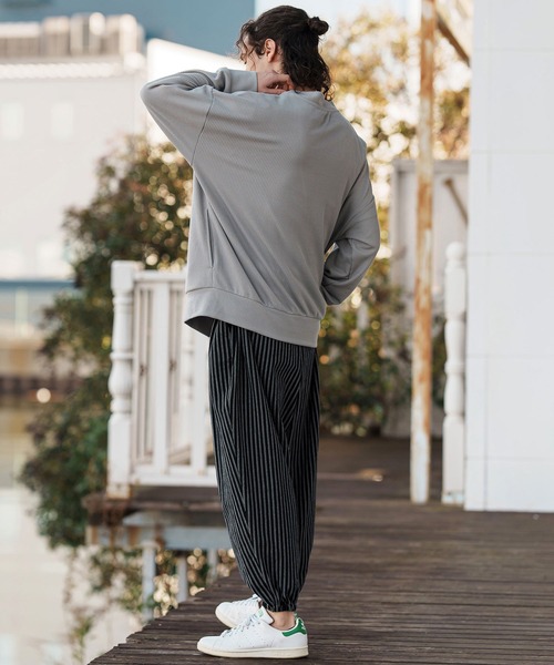 mp13252-コットンリネンストライプバルーンパンツ（その他パンツ