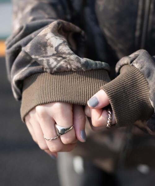 WEGO（ウィゴー）の「WEGO/【25年春夏新作】リアルツリーカモフラBIGZIPパーカー（パーカー・レディース・その他1・FREE）」の4枚目の写真