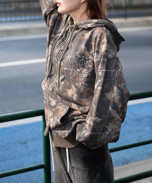 WEGO（ウィゴー）の「WEGO/【25年春夏新作】リアルツリーカモフラBIGZIPパーカー（パーカー・レディース・その他1・FREE）」の11枚目の写真