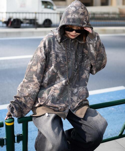 WEGO（ウィゴー）の「WEGO/【25年春夏新作】リアルツリーカモフラBIGZIPパーカー（パーカー・レディース・その他1・FREE）」の13枚目の写真