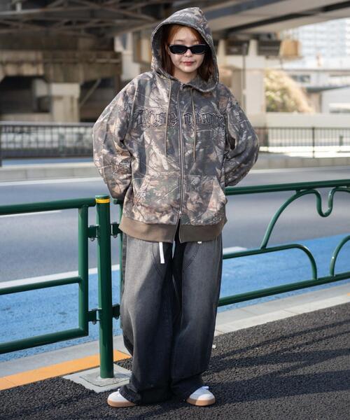 WEGO（ウィゴー）の「WEGO/【25年春夏新作】リアルツリーカモフラBIGZIPパーカー（パーカー・レディース・その他1・FREE）」の14枚目の写真
