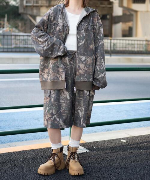 WEGO（ウィゴー）の「WEGO/【25年春夏新作】リアルツリーカモフラBIGZIPパーカー（パーカー・レディース・その他1・FREE）」の15枚目の写真
